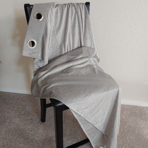 Smoky Grey Quartz Velvet Curtains Set